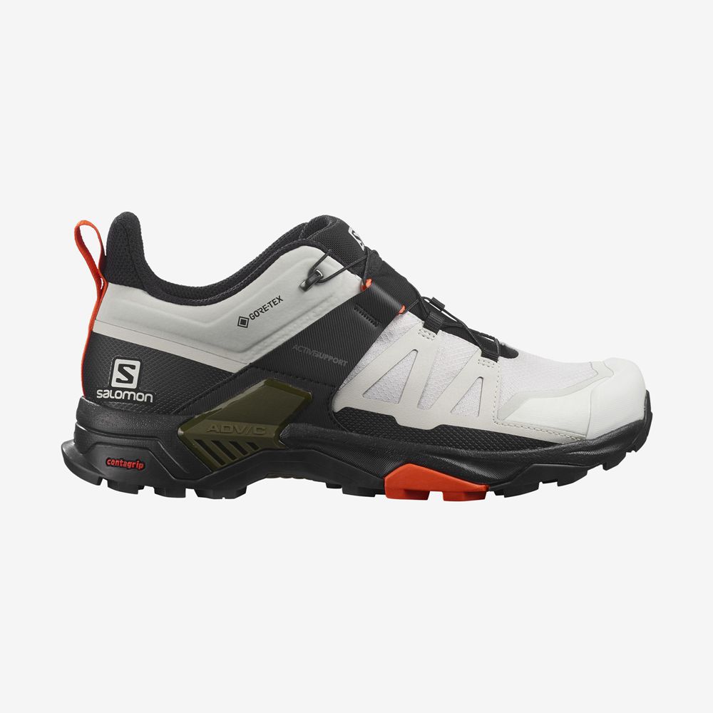 Chaussures De Randonnée Salomon Homme Blanche - Salomon X ULTRA 4 GORE-TEX - France (7196-VYKXB)